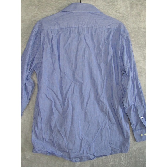 Tommy Hilfiger Blue Pinstripe Button Down Shirt Regular Fit Mens Size Medium - Picture 2 of 9